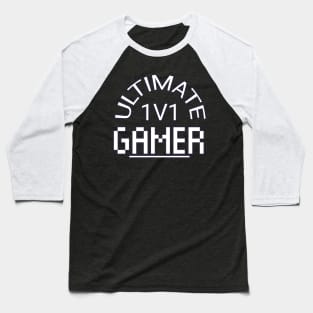 Ultimate 1v1 Gamer - Pixel Art - Video Game Lover Baseball T-Shirt